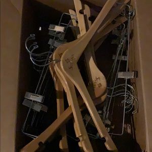 Wooden Hangars with pant/skirt clips. (14)